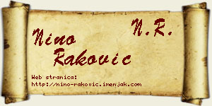 Nino Raković vizit kartica